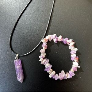 Amerhyst bracelets and necklaces